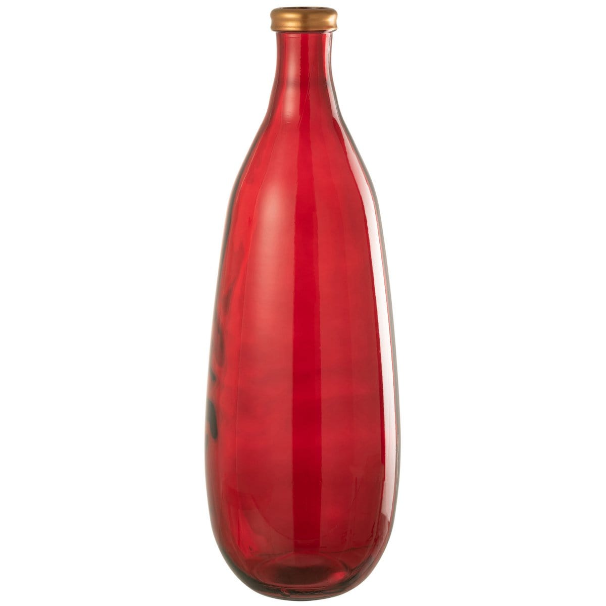 J-Line J-Line vaas Goud Boord - glas - rood - large