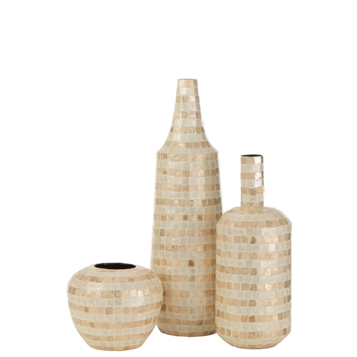 J-Line J-Line vaas Lang - schelpen/bamboe - beige