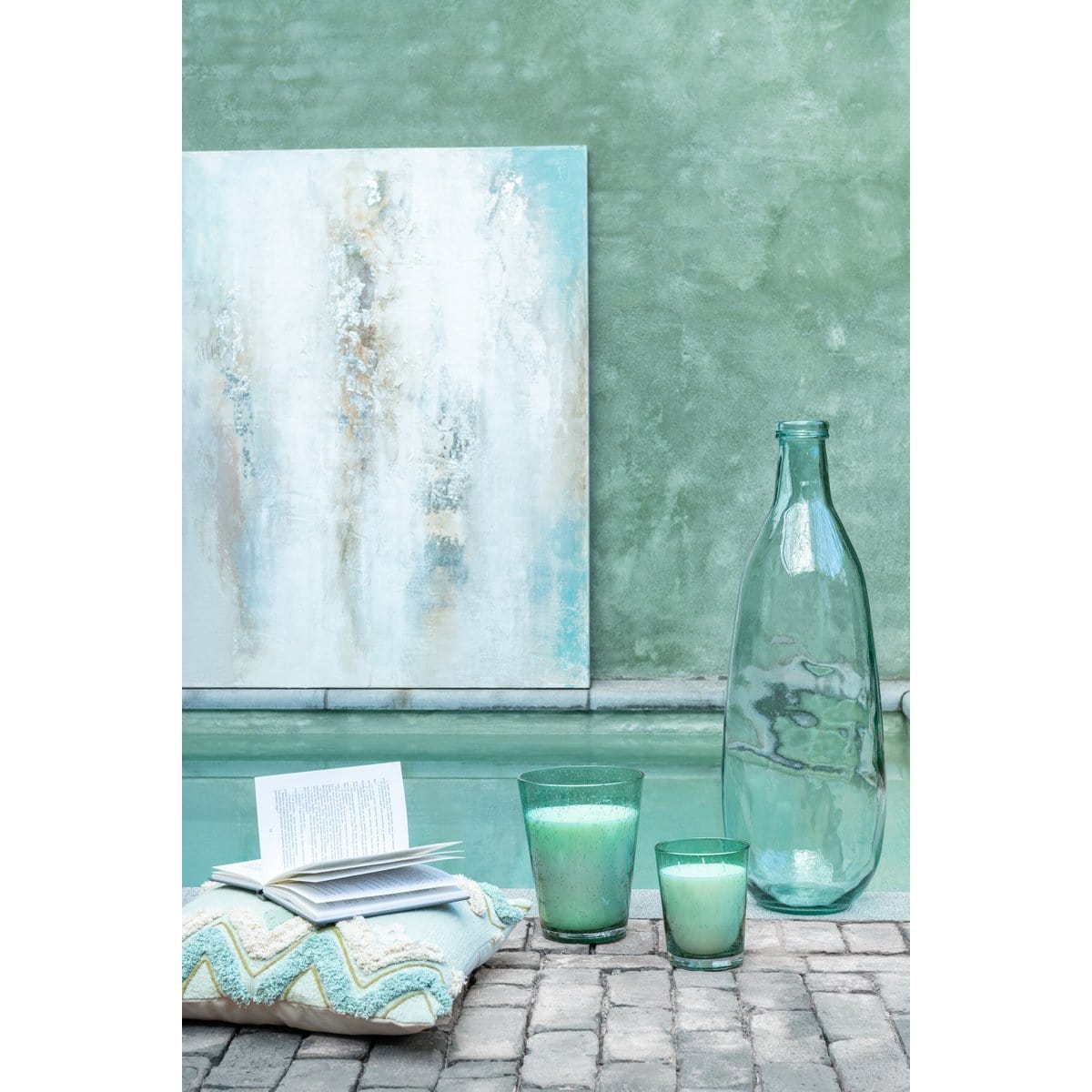 J-Line J-Line vaas Lissabon - glas - aqua - large