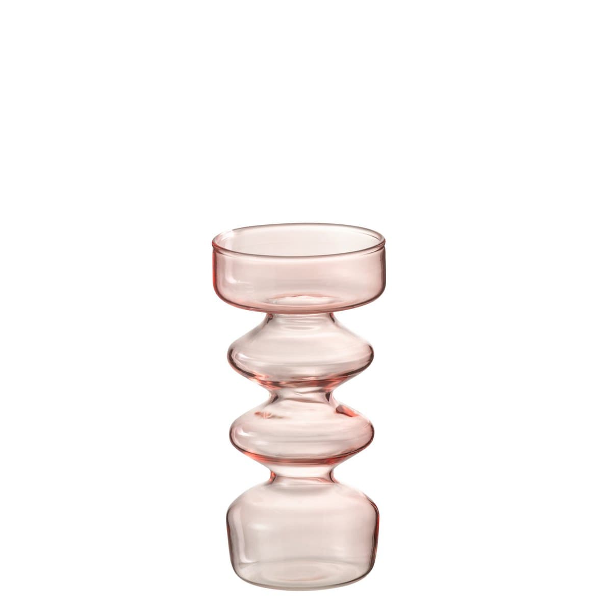 J-Line J-Line vaas Luna - glas - roze - small