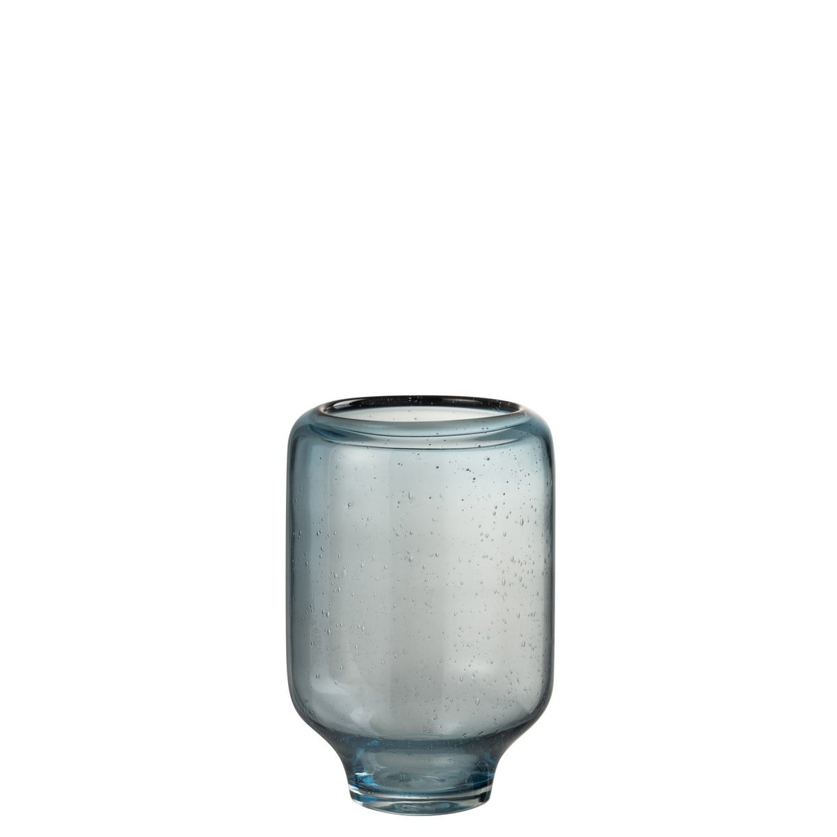 J-Line J-Line Vaas Nora Op Voet Rond Glas Lichtblauw Small - 29.50 cm hoog