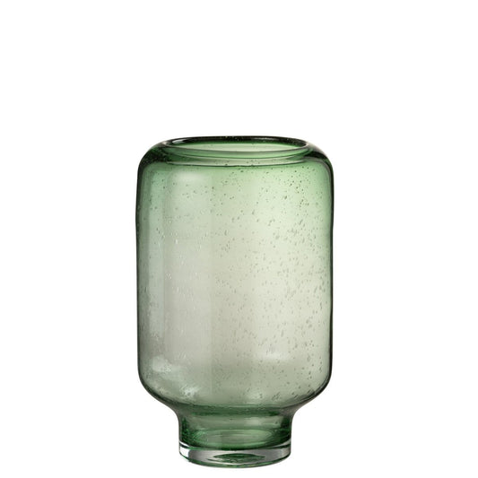 J-Line J-Line vaas Nora Op Voet Rond - glas - lichtgroen - L - 36.00 cm hoog