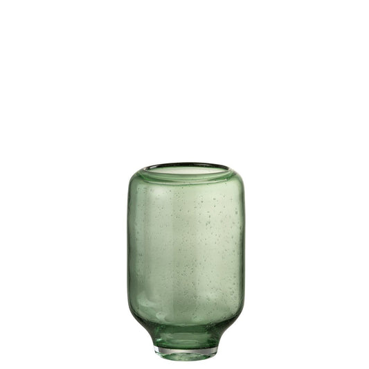 J-Line J-Line vaas Nora Op Voet Rond - glas - lichtgroen - S - 26.50 cm hoog