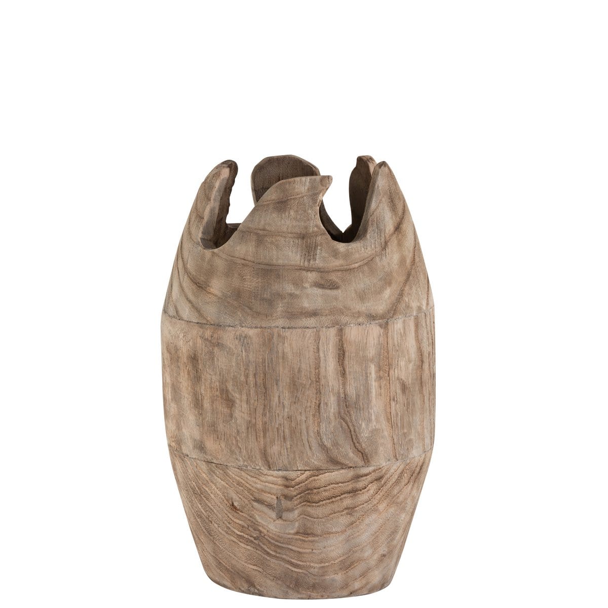 J-Line J-Line vaas Onregelmatig - hout - naturel - large - 43.00 cm hoog