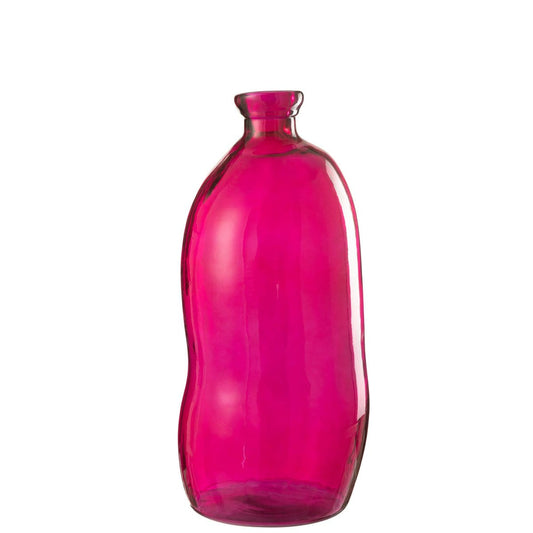 J-Line J-Line vaas Ovaal - glas - fuchsia