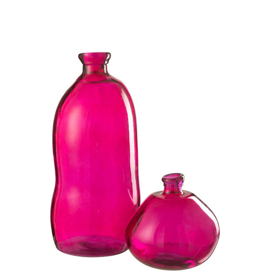 J-Line J-Line vaas Ovaal - glas - fuchsia