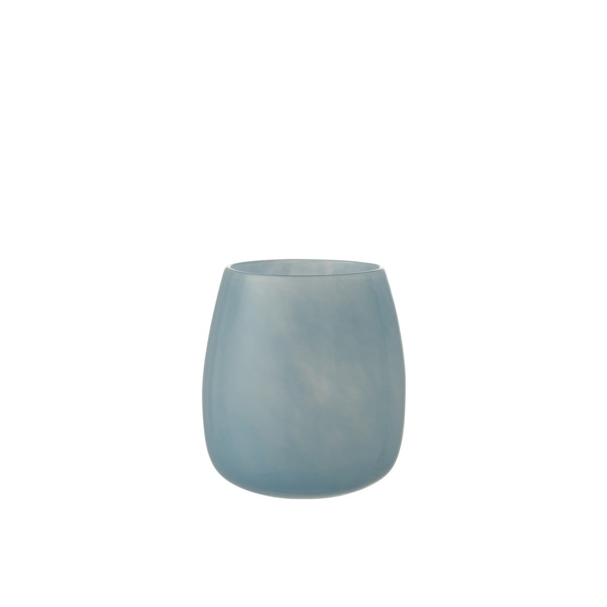 J-Line J-Line vaas Rond - glas - blauw - medium - 20.00 cm hoog