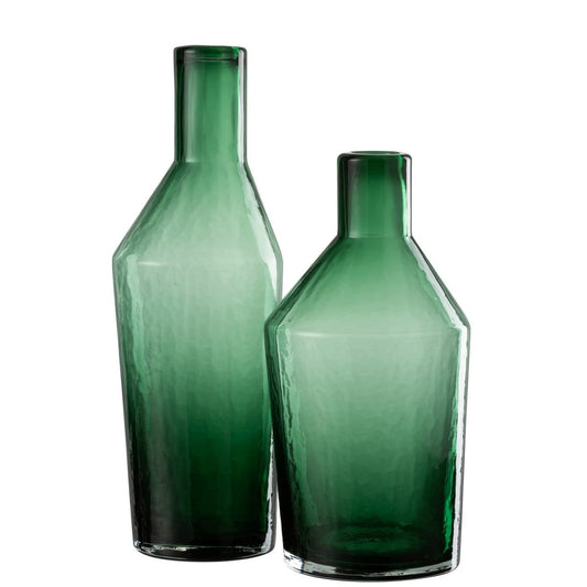 J-Line J-Line vase Fles Decoratief - glas - groen - large