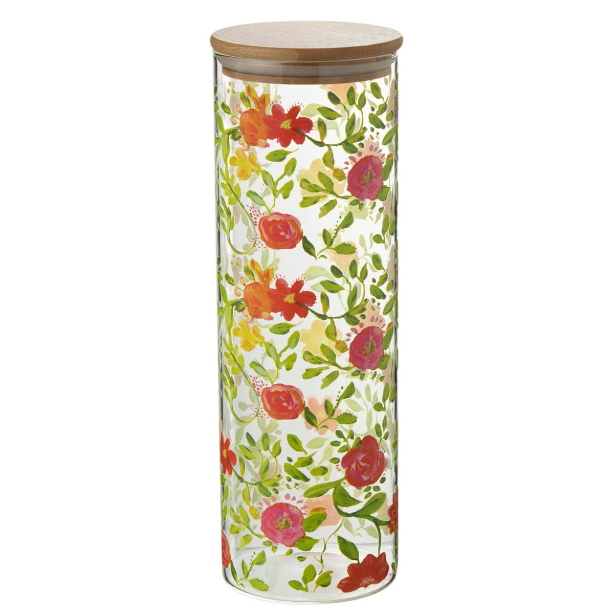 J-Line J-Line Voorraadpot Bloemen Glas Mix Large