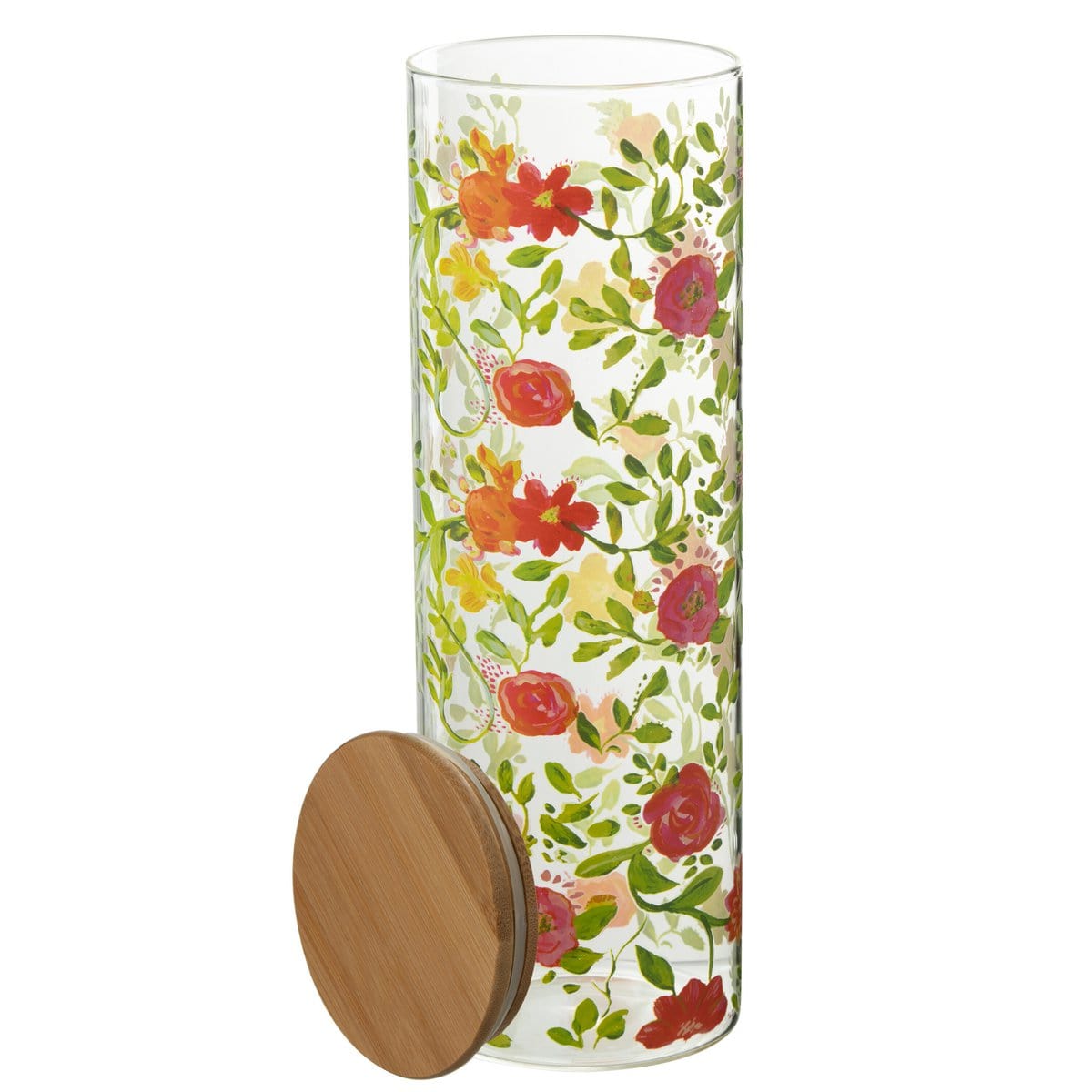 J-Line J-Line Voorraadpot Bloemen Glas Mix Large