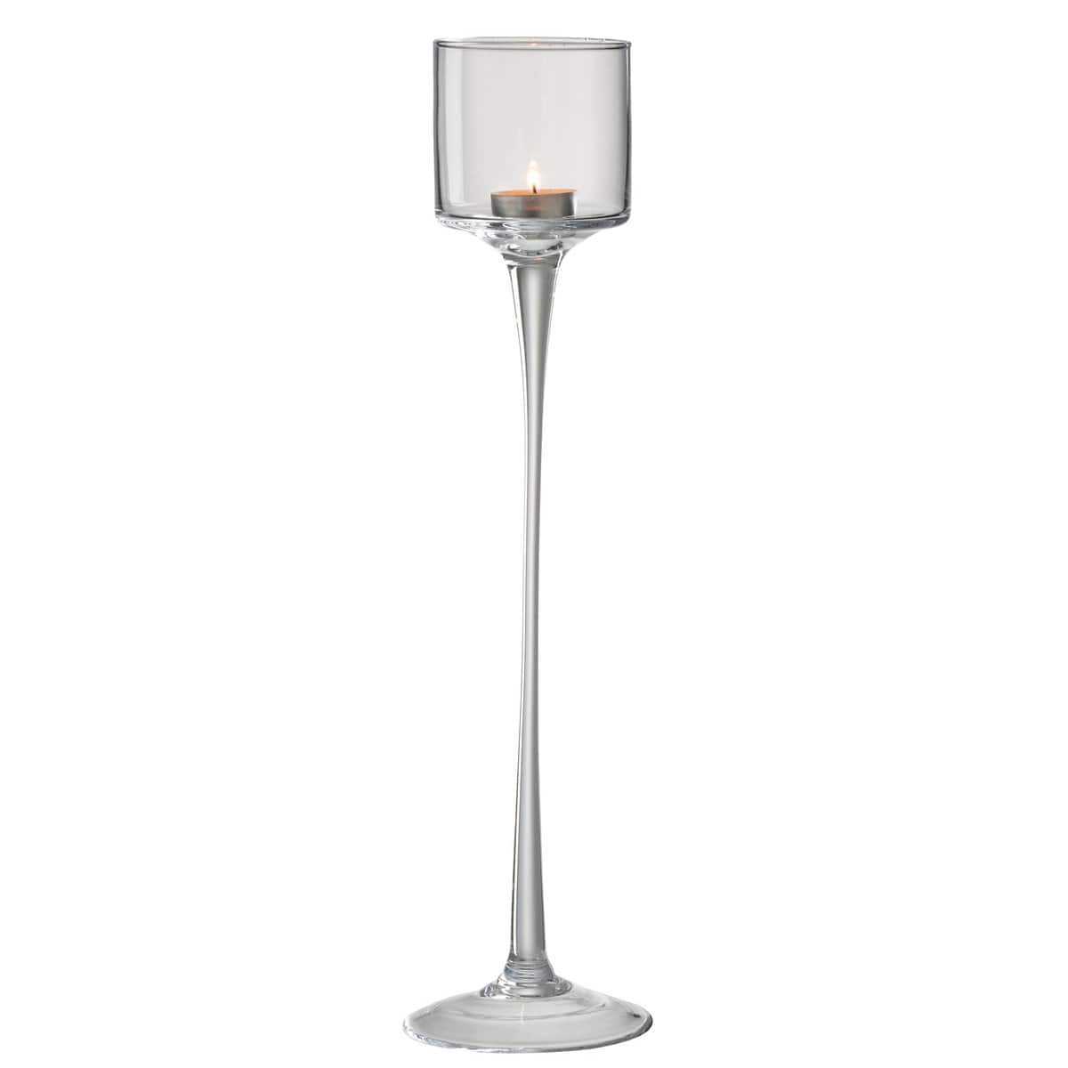 J-Line J-Line windlicht op voet - glas - transparant - large