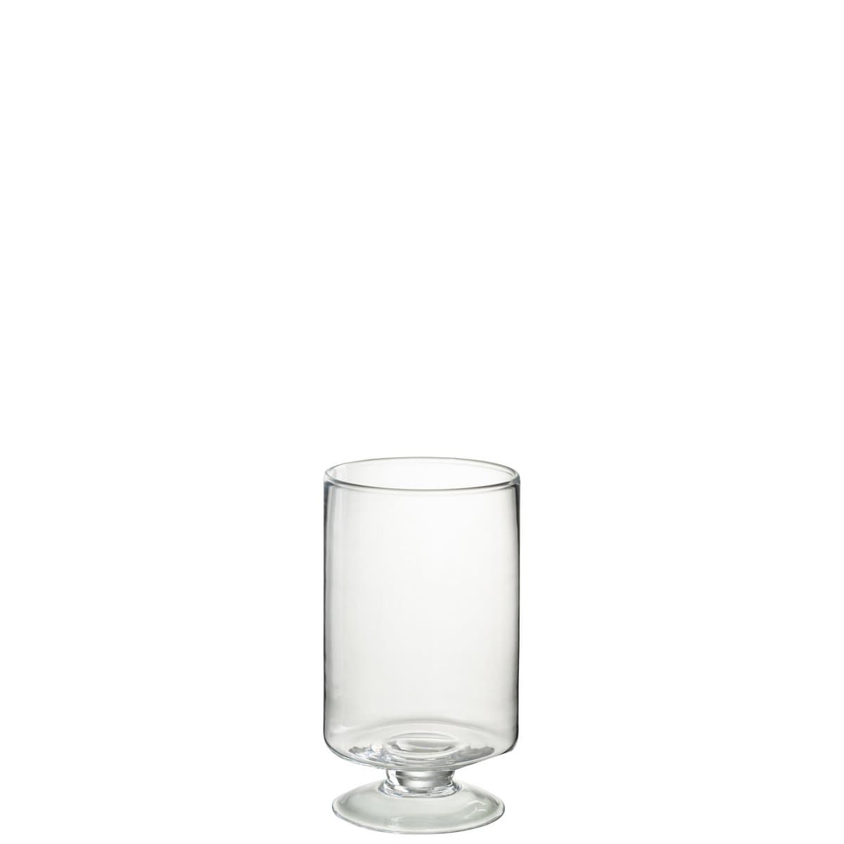 J-Line J-Line windlicht op voet Rond - glas - transparant - small