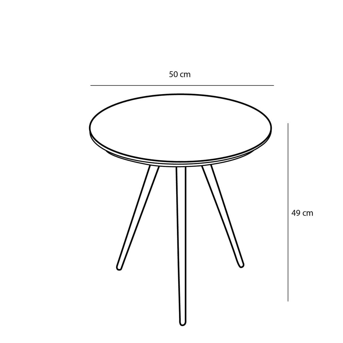 Mica Decorations Jailey Bijzettafel - Set van 2 - H49 x Ø50 cm - Gerecycled Hout - Bruin