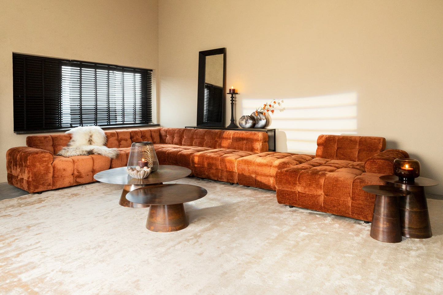 PTMD Jidde sofa berge 3032 rust fabric element