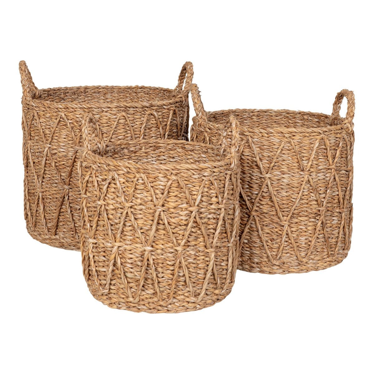 House Nordic ApS Krabi Basket - Mand, zeegras, naturel, set van 3