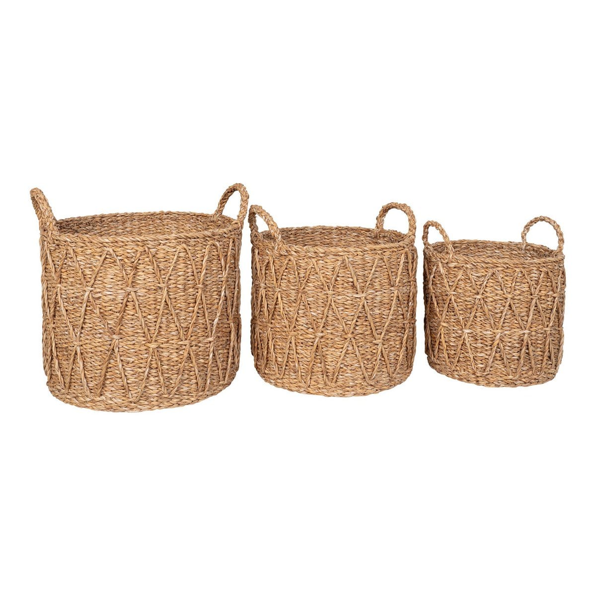 House Nordic ApS Krabi Basket - Mand, zeegras, naturel, set van 3