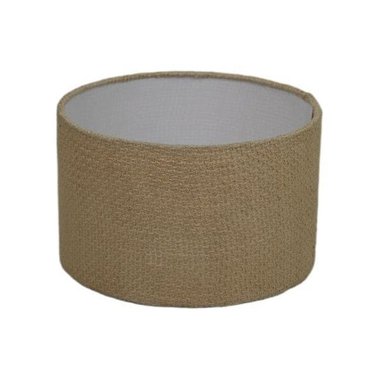 HSM Collection Lampenkap Rond - ø32x20 - Wit - Jute