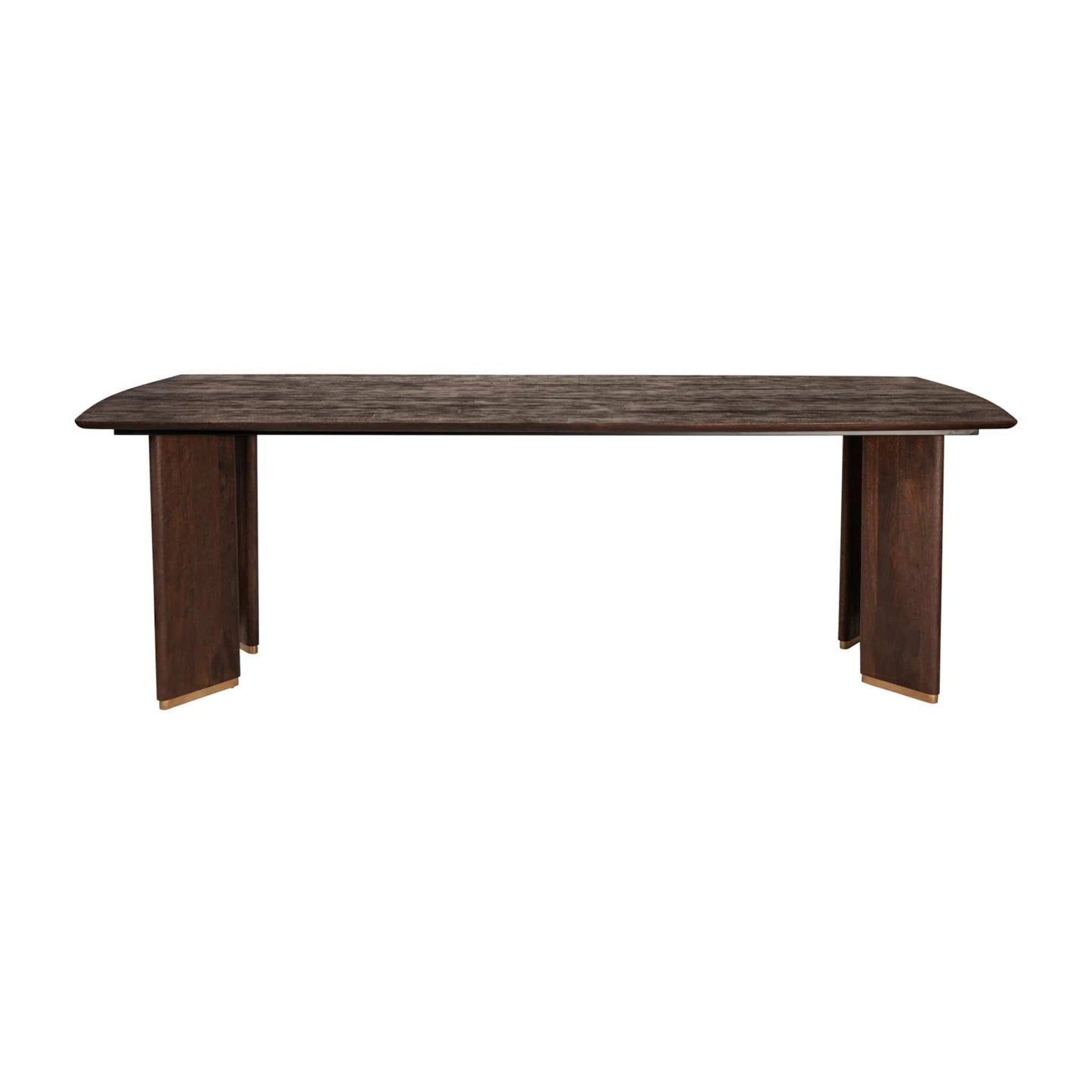 PTMD Liber Brown mangohouten eettafel 200cm gouden poot