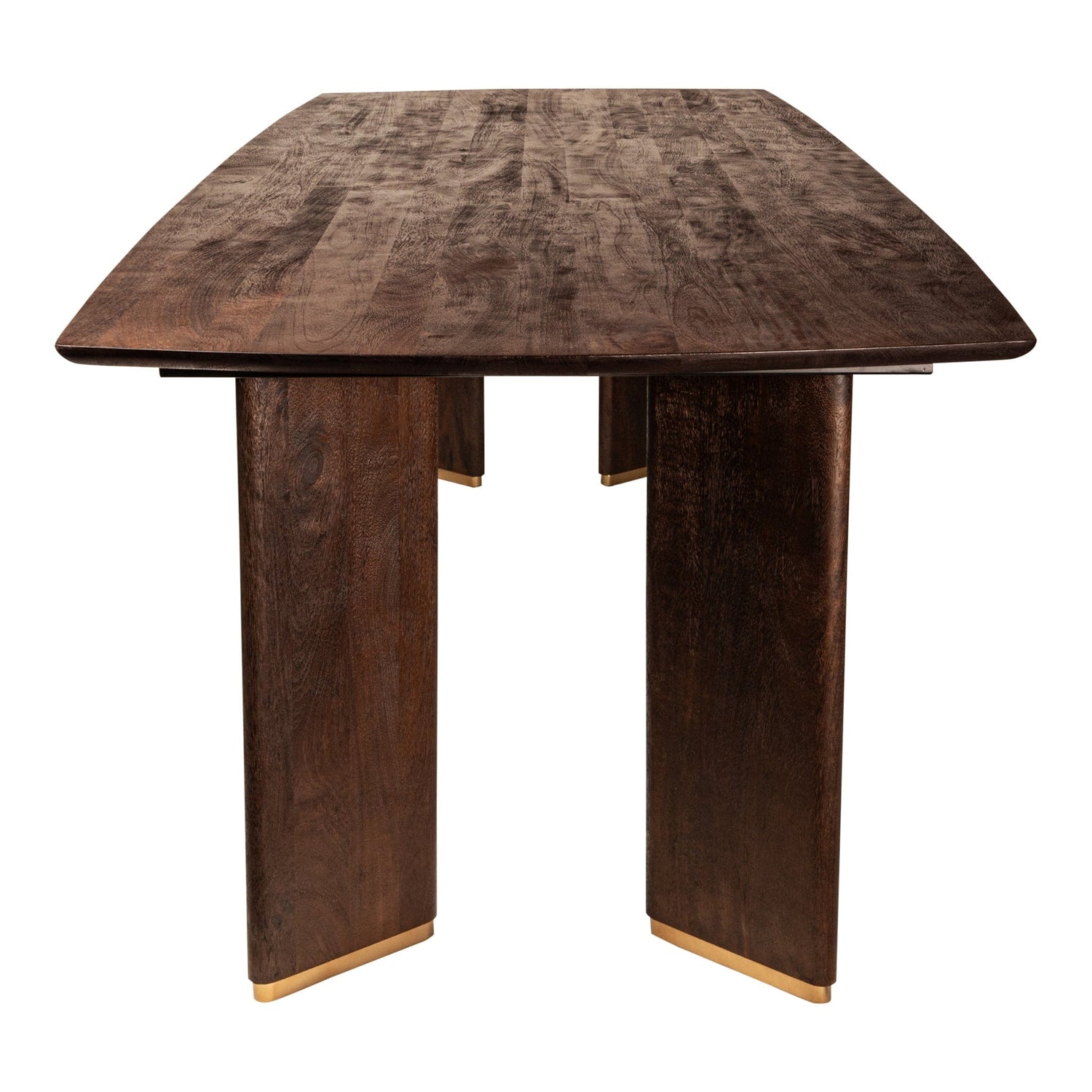 PTMD Liber Brown mangohouten eettafel 200cm gouden poot