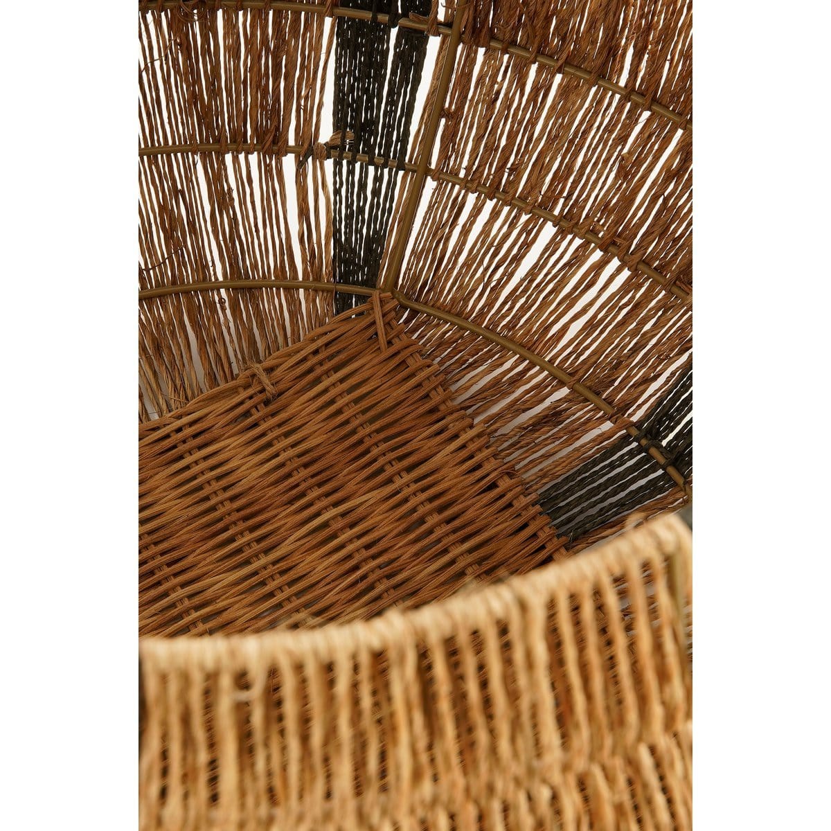 Mica Decorations Liliano Mand - Set van 2 - H48 x Ø50 cm - Jute - Donkergroen