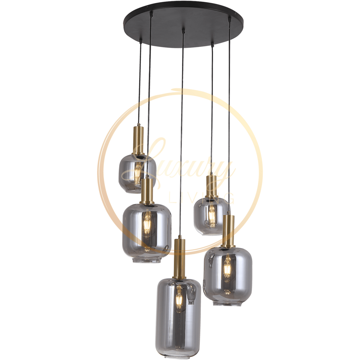 Luxury Living B.V. Lily 5-Licht Hanglamp Mix