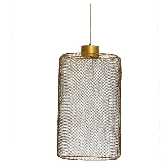 PTMD Mesh Iron goud hanglamp rond L