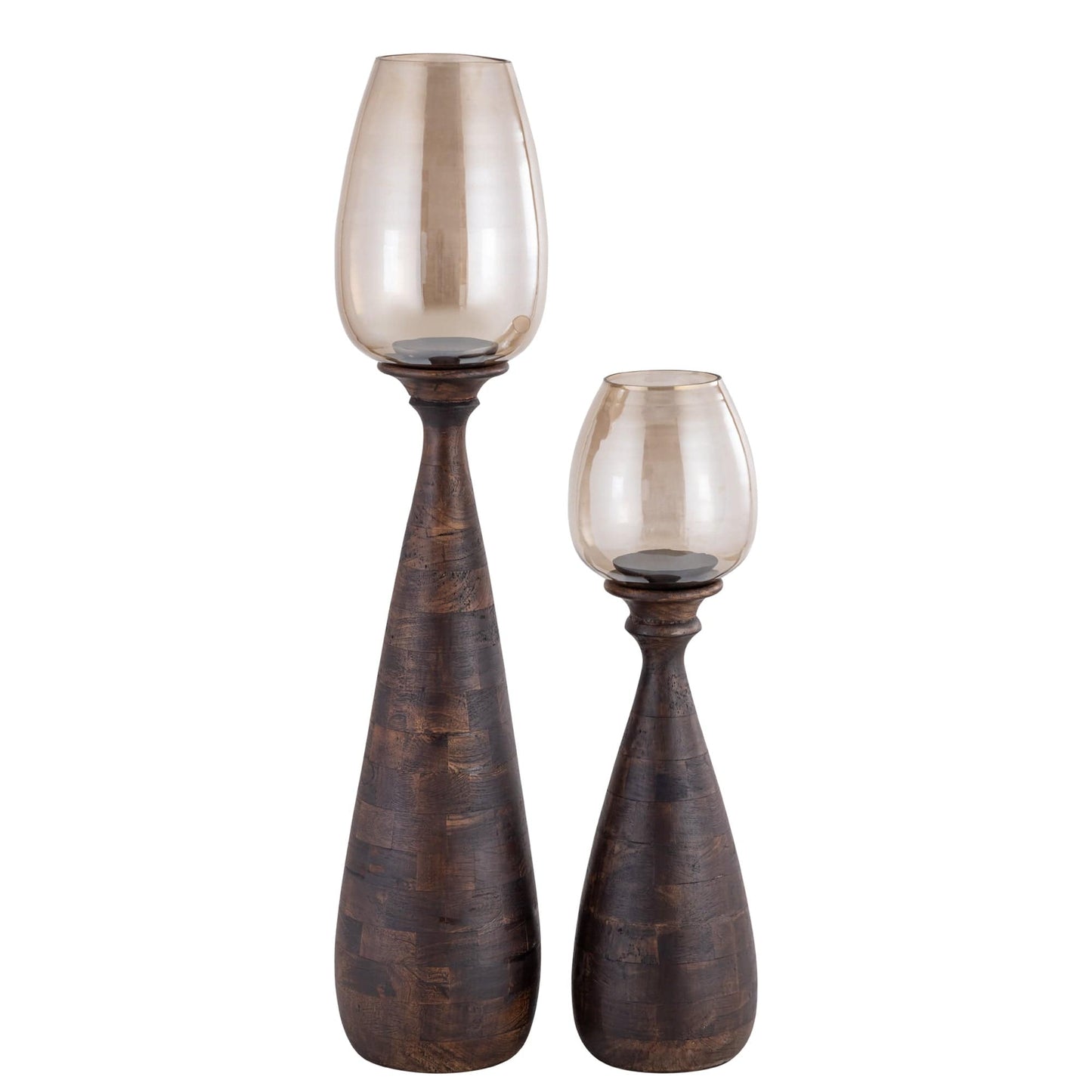 PTMD Midi Brown mango wood stormlight luster glass M