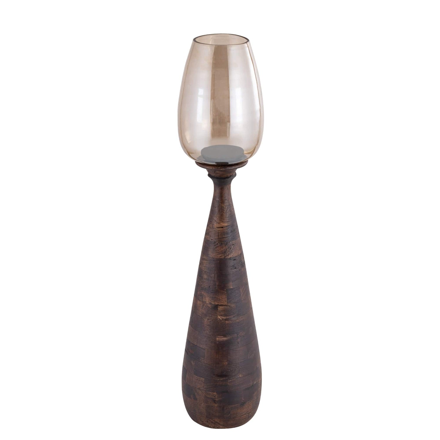 PTMD Midi Brown mango wood stormlight luster glass M