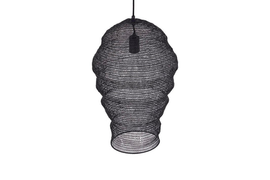 PTMD Miko Zwarte ijzeren hanglamp see through S