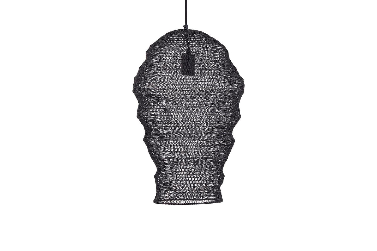 PTMD Miko Zwarte ijzeren hanglamp see through S