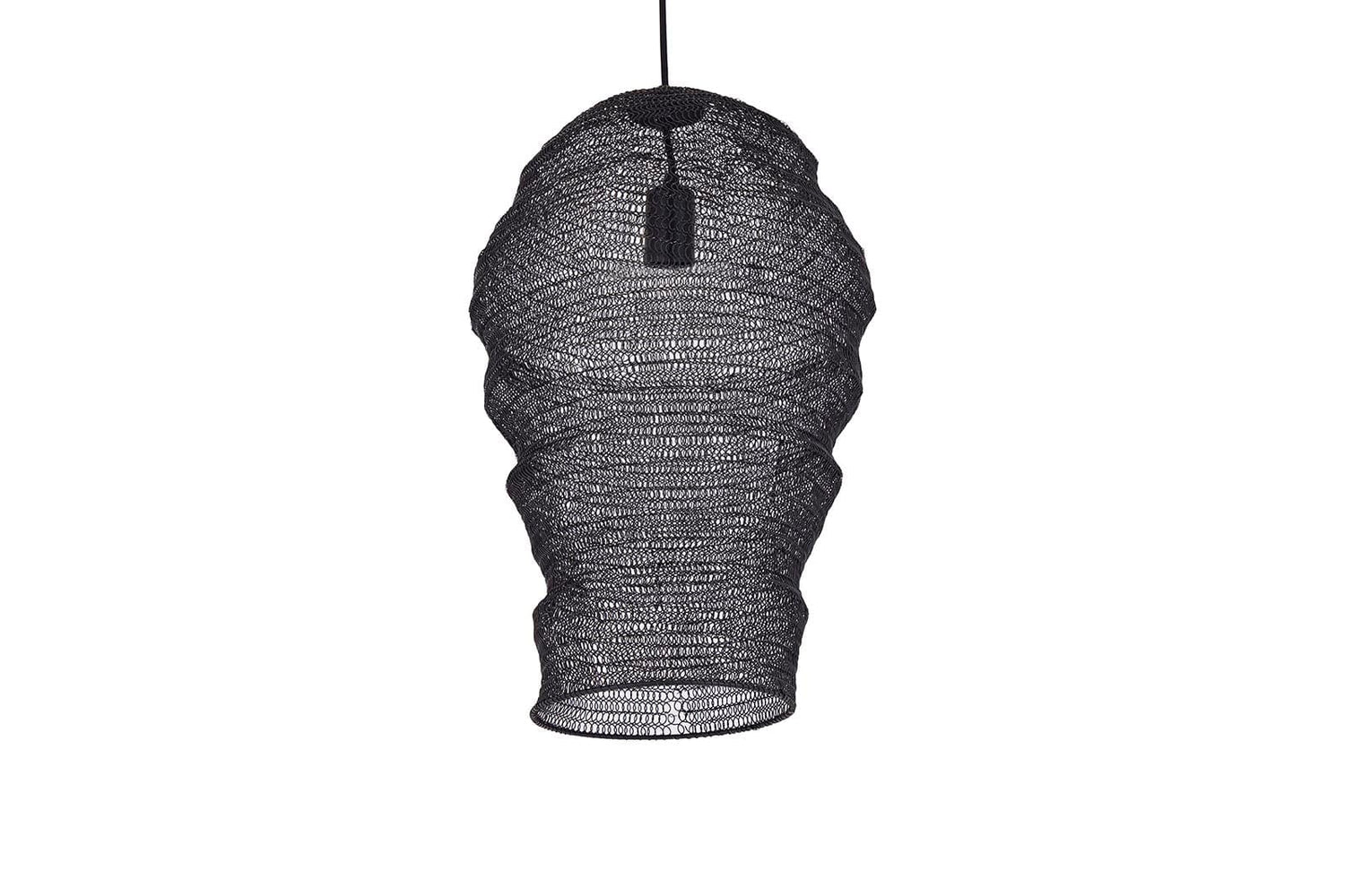 PTMD Miko Zwarte ijzeren hanglamp see through S