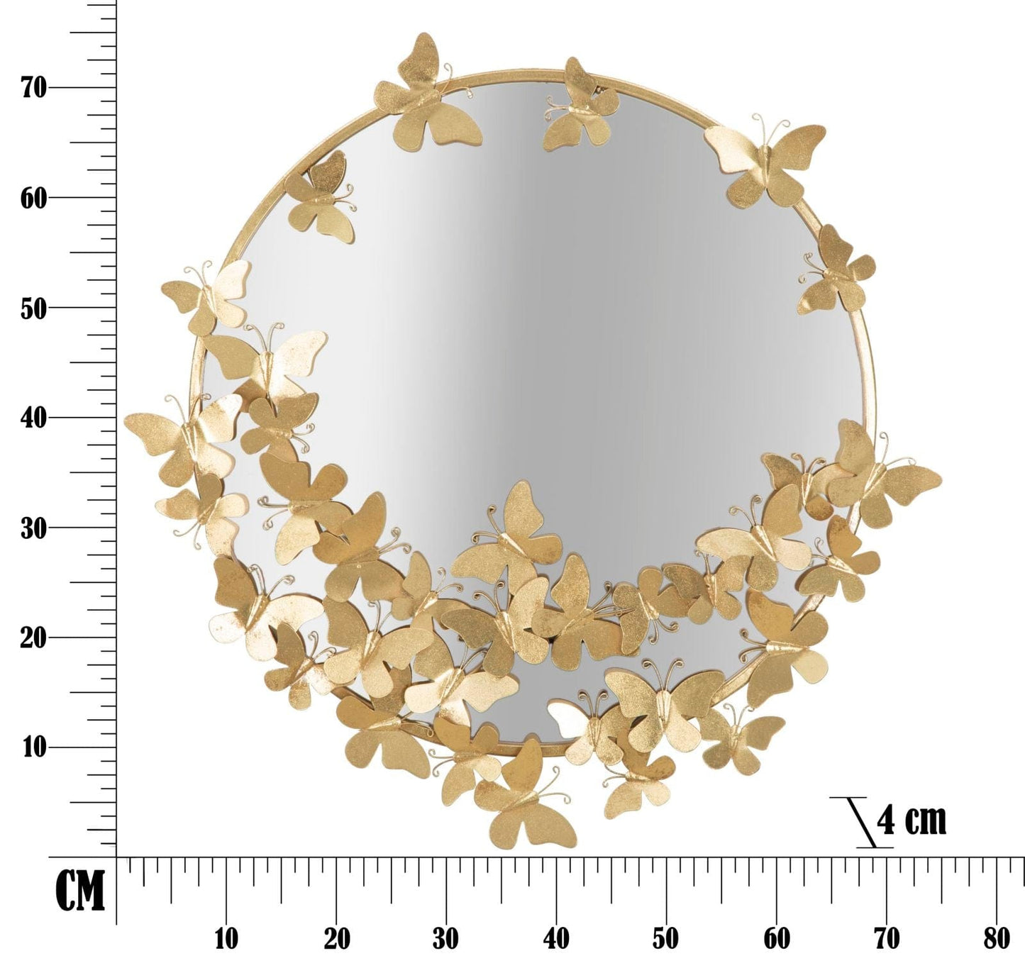 Mauro Ferretti MIRROR BUTTERFLY ROUND CM 74X4X75