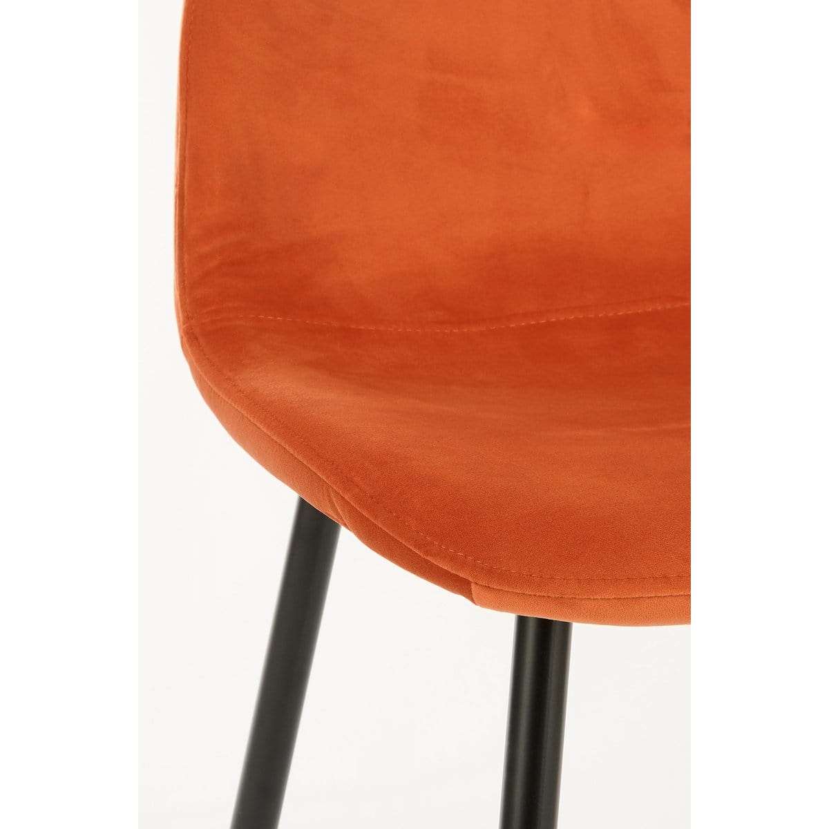 Mica Decorations Montelli Eetkamerstoel - Velvet - Oranje