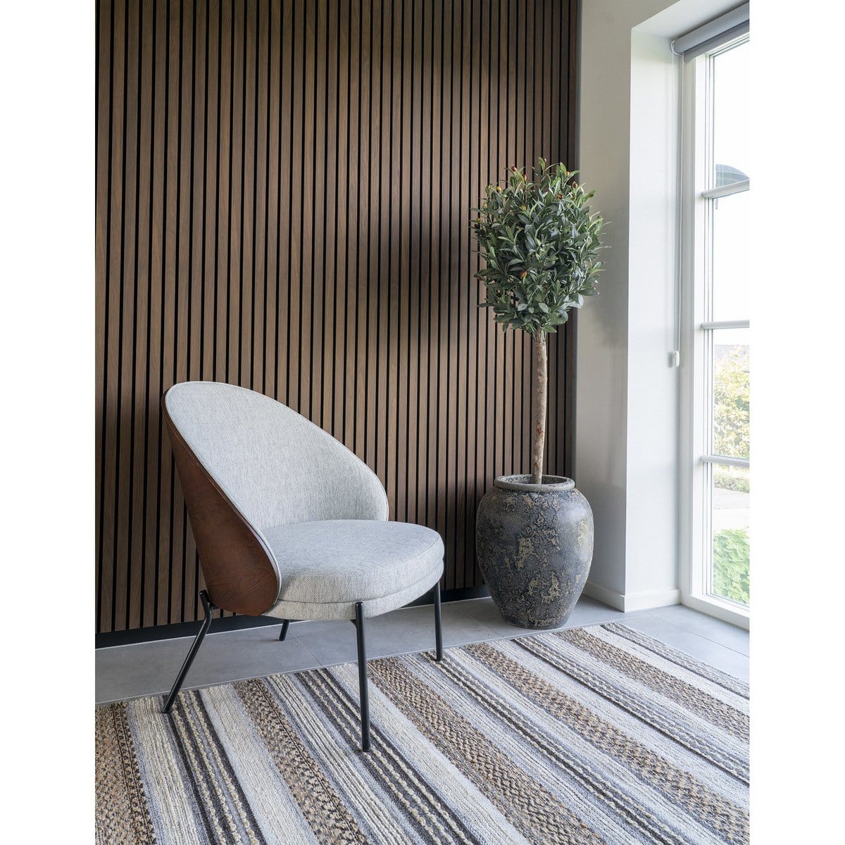 House Nordic ApS Morena Rug - Vloerkleed, handgeweven, natuur/grijs, 160x230 cm