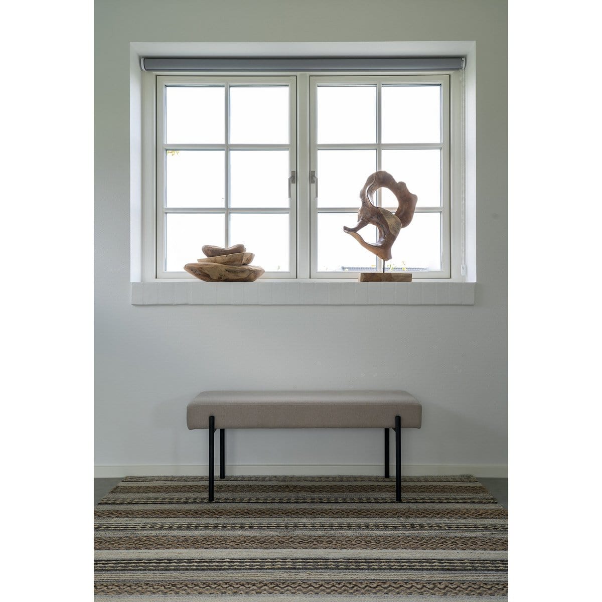 House Nordic ApS Morena Rug - Vloerkleed, handgeweven, natuur/grijs, 160x230 cm