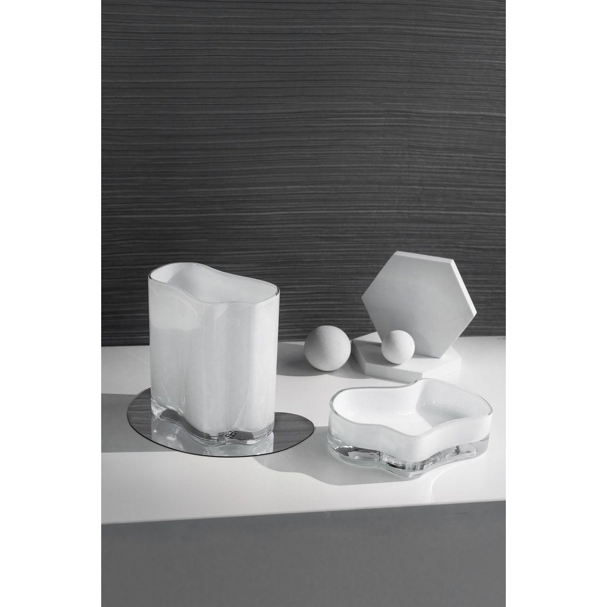 Element Accessories Nieuw modern design grote kom of bord, geïnspireerd op CORAL en Aalto, COR08WH