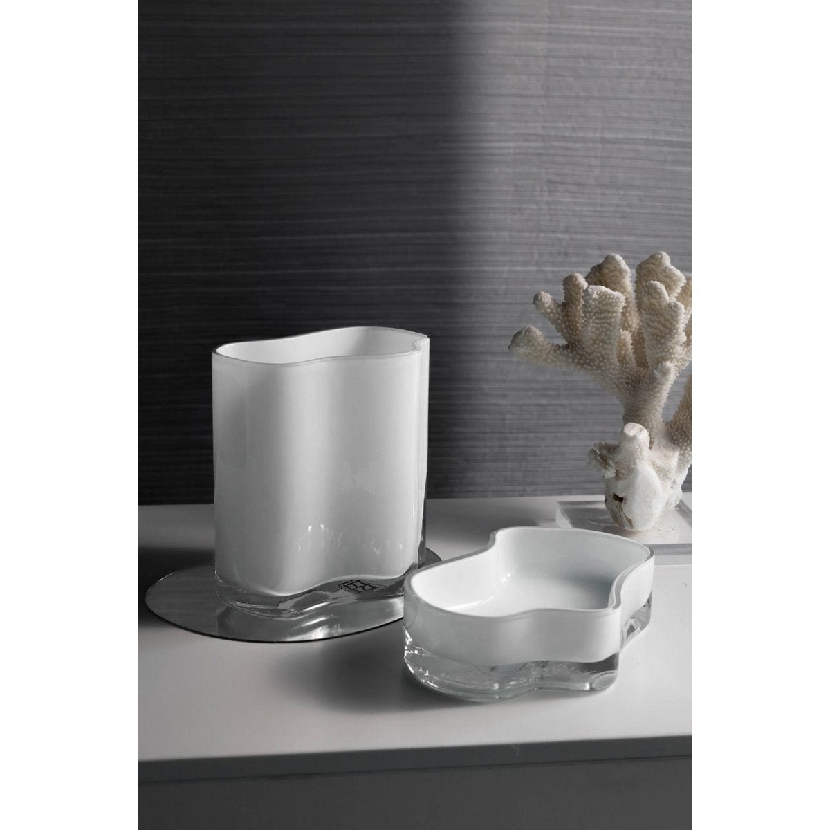 Element Accessories Nieuw modern design grote kom of bord, geïnspireerd op CORAL en Aalto, COR08WH