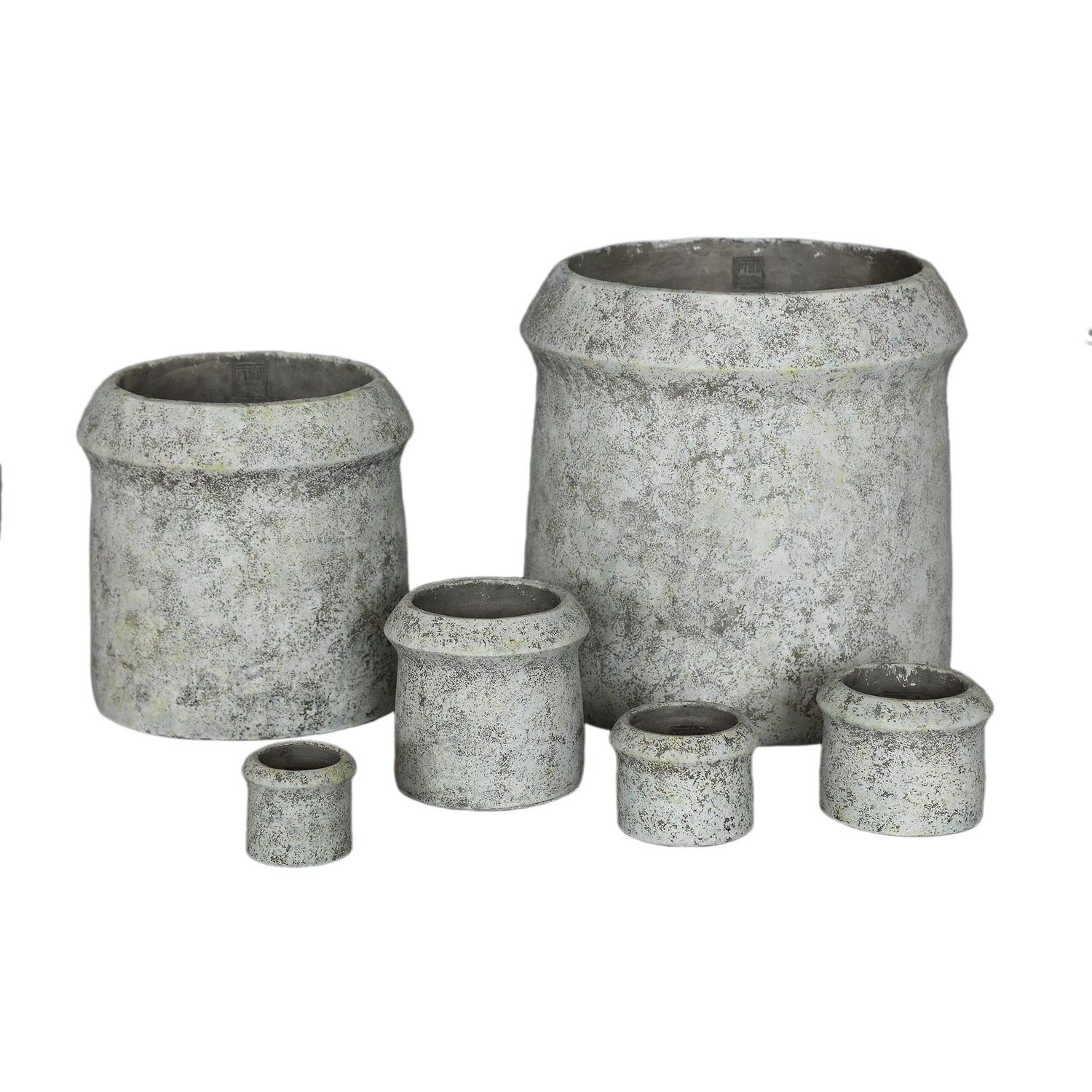 PTMD Nimma Grey cementpot brede bovenkant rond XL