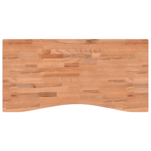 vidaXL Onderdelen en accessoires voor bureaus Bureaublad 100x(45-50)x1,5 cm massief beukenhout