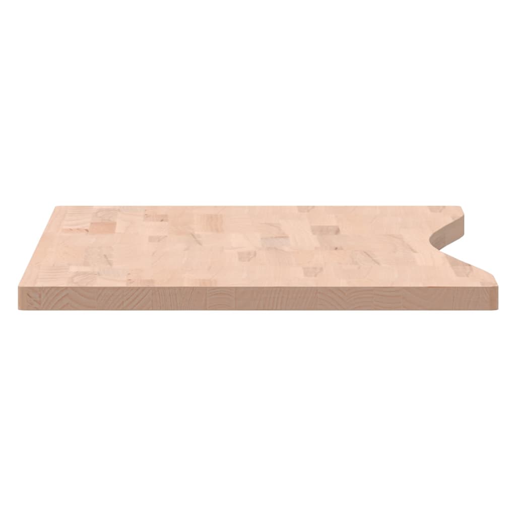 vidaXL Onderdelen en accessoires voor bureaus Bureaublad 100x(45-50)x2,5 cm massief beukenhout