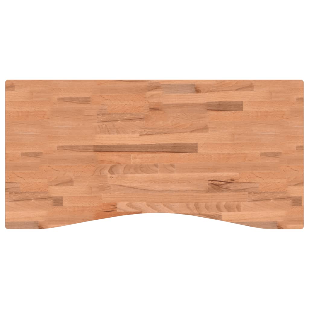 vidaXL Onderdelen en accessoires voor bureaus Bureaublad 100x(45-50)x4 cm massief beukenhout