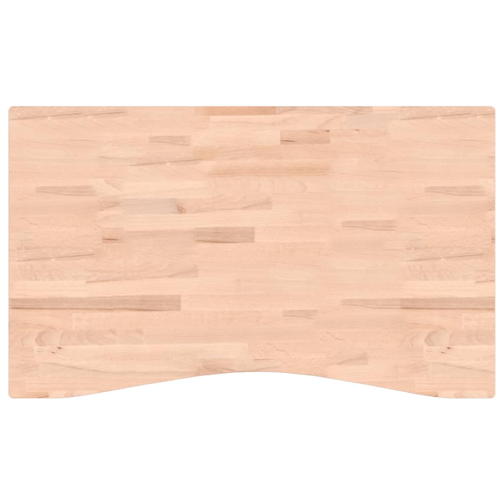 vidaXL Onderdelen en accessoires voor bureaus Bureaublad 100x(55-60)x4 cm massief beukenhout