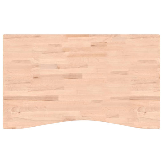 vidaXL Onderdelen en accessoires voor bureaus Bureaublad 100x(55-60)x4 cm massief beukenhout