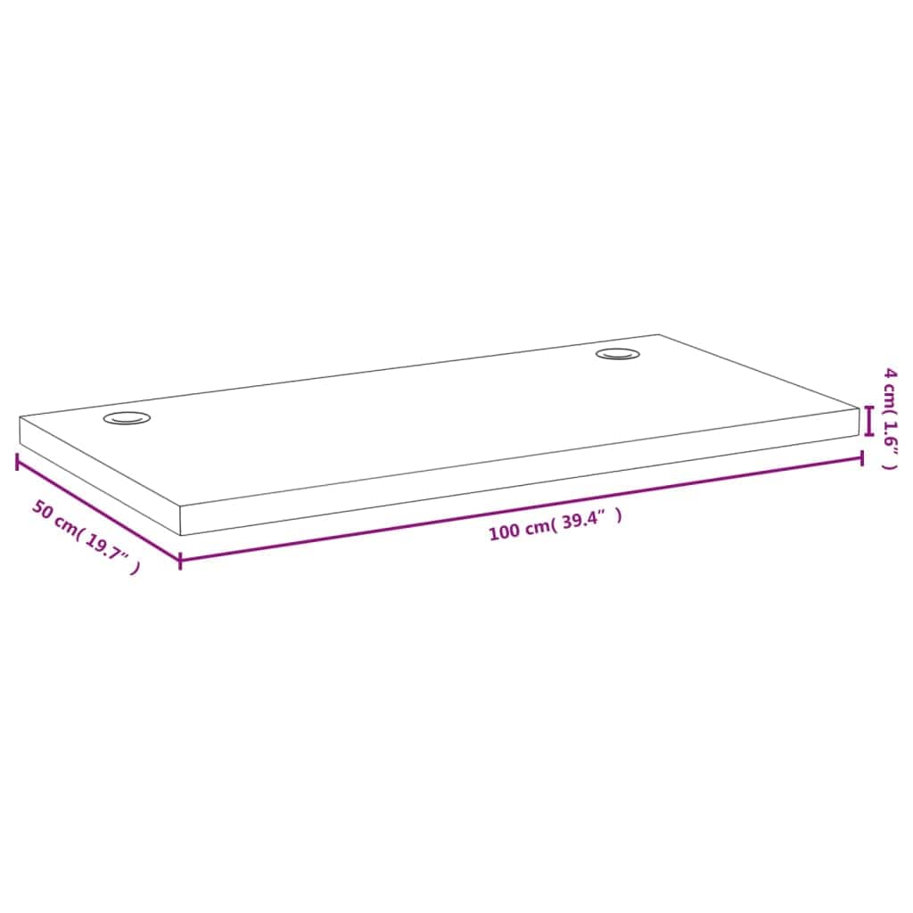 vidaXL Onderdelen en accessoires voor bureaus Bureaublad 100x50x4 cm bamboe