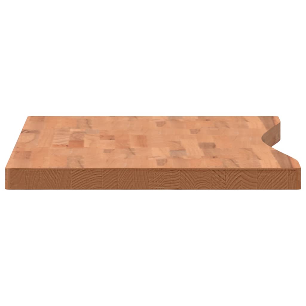 vidaXL Onderdelen en accessoires voor bureaus Bureaublad 110x(50-55)x4 cm massief beukenhout