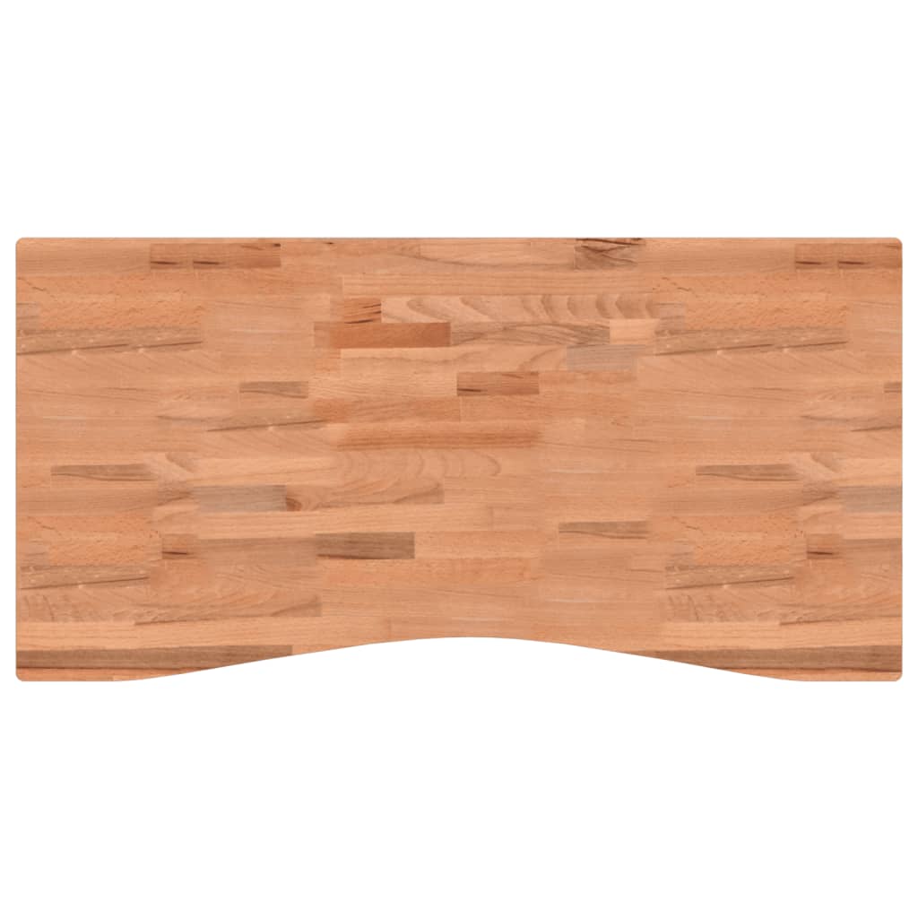 vidaXL Onderdelen en accessoires voor bureaus Bureaublad 110x(50-55)x4 cm massief beukenhout