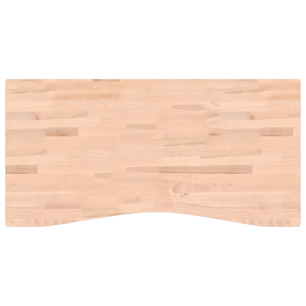 vidaXL Onderdelen en accessoires voor bureaus Bureaublad 110x(50-55)x4 cm massief beukenhout