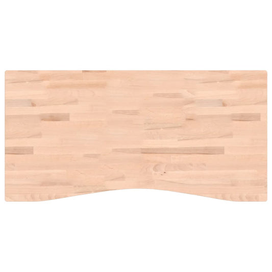 vidaXL Onderdelen en accessoires voor bureaus Bureaublad 110x(50-55)x4 cm massief beukenhout