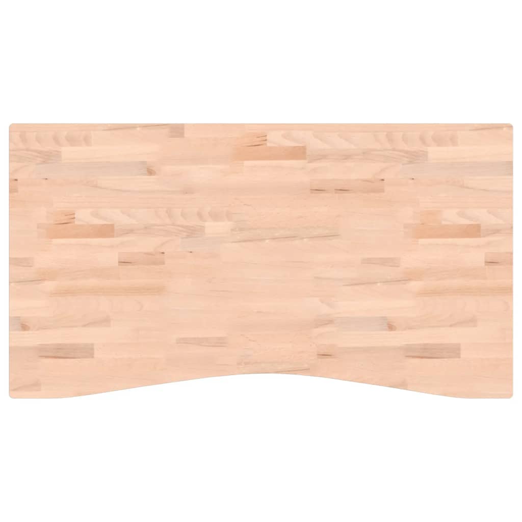 vidaXL Onderdelen en accessoires voor bureaus Bureaublad 110x(55-60)x4 cm massief beukenhout