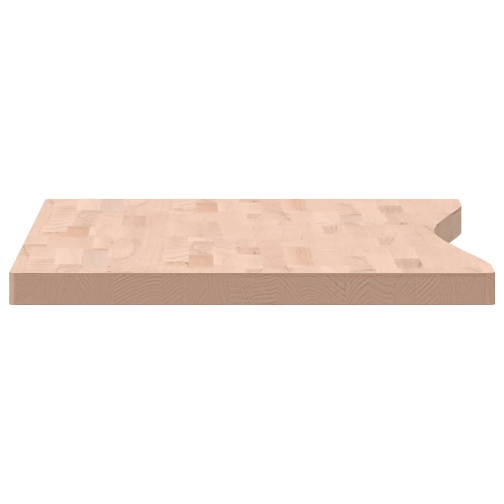 vidaXL Onderdelen en accessoires voor bureaus Bureaublad 110x(55-60)x4 cm massief beukenhout